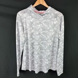 Bass Pro Shops Gray Long Sleeve Angler Hoodie World Wide Sportsman size XL New